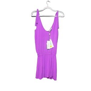 Fisico Women's Purple Sleeveless V-Neck Midi Dress Size S NWT
